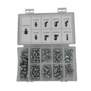 100-Piece SAE Grease Fitting Assortment Kit