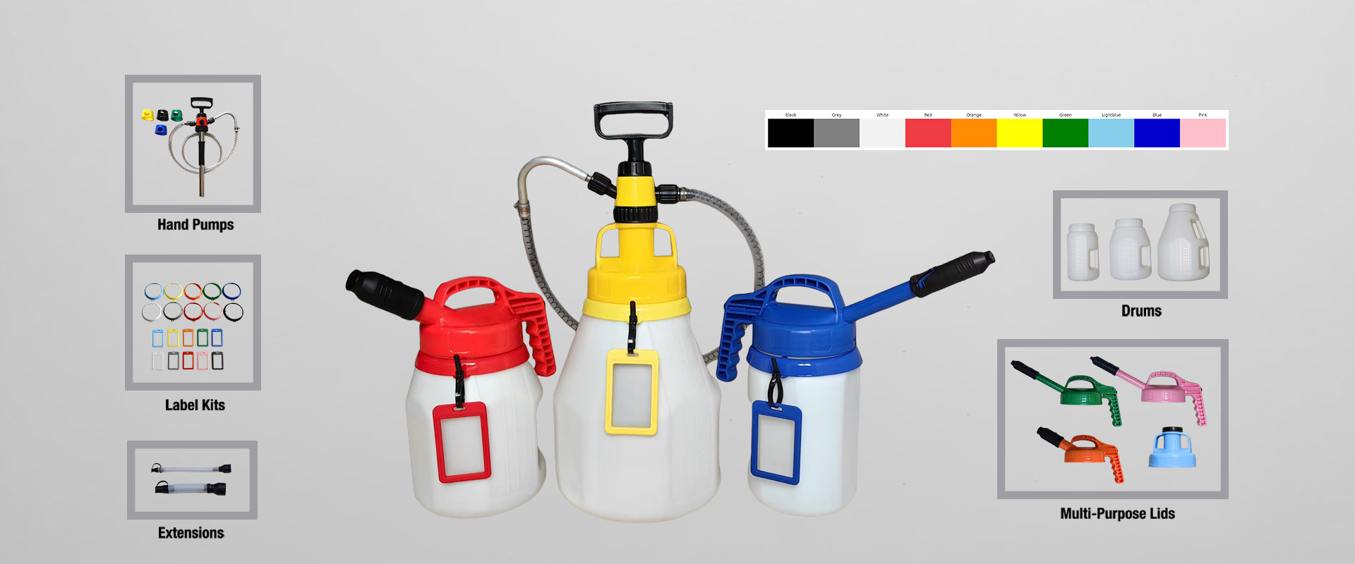 Oil handling container for pumps